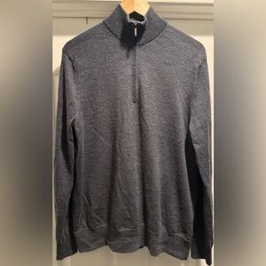 Brooks Brothers Merino Wool 1/4 Zip Pullover Sweater Large